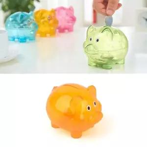 칼라 투명 돼지저금통