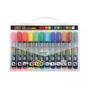 전문가용 사각 유성매직 12색 1P 사각닙 컬러 마카펜 유성매직세트