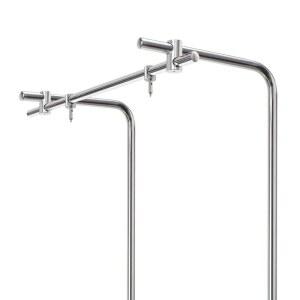 Wilcon 어항 램프 스탠드 가능 외부 조절 거치대 고정 수조용/높이 스테인리스 L120 행거 스틸 수조 조명 브라켓 120cm