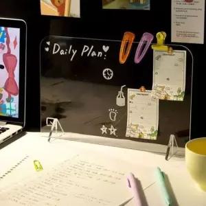 [문구/오피스] 칠판 메모 책상 보드 데스크 아크릴 보호판 투명 가림막 키밍