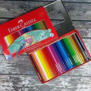 파버카스텔 수채색연필 틴(철제케이스) 36색+붓 Set 채색연필
