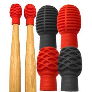 드럼 연습을 위한 스틱 감쇠기 - 연습 패드 교체 실리콘 팁이 단단한 표면의 스틱에서 딸깍거리는 소리를 음소거합니다 4팩