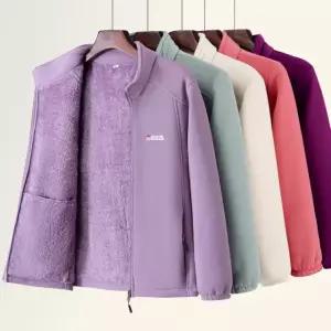 겨울 여성 데일리 양털 후리스 집업 자켓