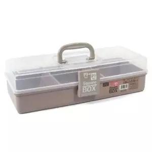 [생활] 칸칸이 손잡이 색상랜덤 수납박스 핸디 소형 중형