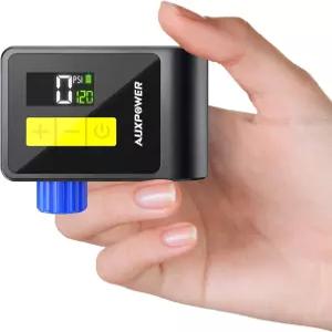 압력 게이지가 있는 Auxpower BL03 자전거 펌프 프레스타 및 슈레이더 밸브가 120PSI 전기 자동 정지 도로