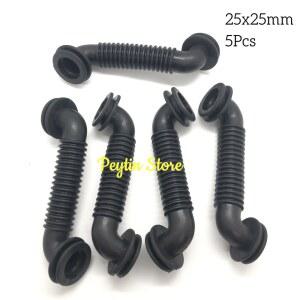 5Pcs 25x25mm 자동차 와이어 도어 튜브 방진 스레딩 보호 부식 방지 검정색 고무