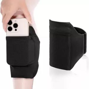 XLiUAX 다리 휴대폰 홀더 스트랩 발목 지갑 허벅지 종아리 조절 가능한 팔 파우치 미끄럼 방지 스포츠 완장