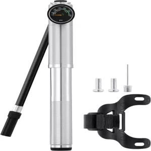 게이지가 있는 JULAI 미니 자전거 펌프 휴대용 프레임 - 포크 및 리어 서스펜션용 쇼크 인플레이터