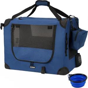 소형 중형견을 위한 프루타펫 대형 고양이 운반함 24 x16.5 휴대용 개 상자 접이식 여행용 애완동물 그릇