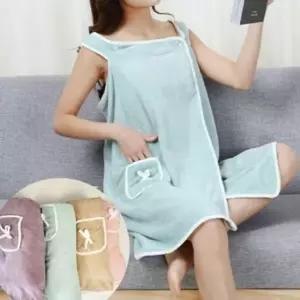 부드러운 수건 성인 여성 극세사 원피스 목욕 가운