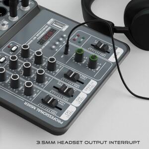 팬텀 파워 USB 스튜디오 사운드 믹서 4 채널 노래방용 블루투스 DJ 콘솔