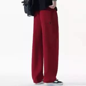 바지 캐주얼 남친 스판 소프트 처짐 면린넨 일자 데일리 가을겨울 와펜 다올4