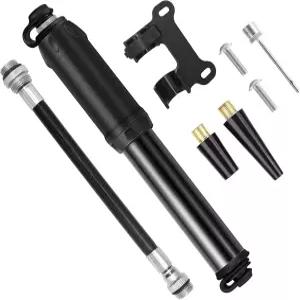 럭키 미니 자전거 펌프 휴대용 100PSI 고압 타이어 프레스타 및 슈레이더 밸브에 맞는 에어 로드 마운틴