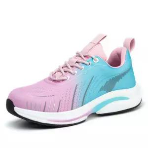 여성 초경량 사계절 패션 경량 안전화 발볼넓은 작업화 핑크-225