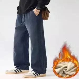 남성용 바지 캐주얼 데일리 면린넨 가을겨울 기모 도톰 배기 스트레이트 노턱 다올4