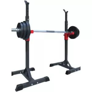 플루스 스쿼트 랙 하프 벤치 프레스 스미스 머신 바벨 거치대 듀얼 멀티