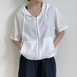 여성 여름 반팔 후드집업 점퍼 자켓 -KJP0093- 빅사이즈 루즈핏 오버핏