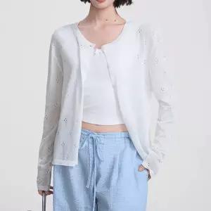 여성 루즈핏 니트 가디건 얇은 자외선차단 여름 비치웨어 아우터 원피스코디용 자켓