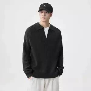 남자 니트 아이템 기모 솔리드 스웨터 카디건 트렌디 터틀넥 칼라넥 가을겨울 HT4