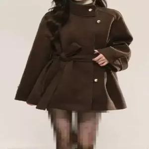 모직 빈티지 여성용 차이나 코트 아이템 스트랩 슬림 트렌디 HT4