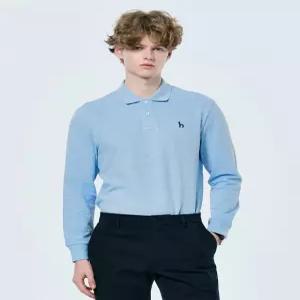 헤지스 남성 25SS HZTS5A201B2 ESSENTIAL 블루 긴팔 카라 티셔츠22303871962343667