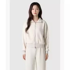 르꼬끄 LECOQ 여성 모달 더블텐션 루즈핏 하이넥 집업 - 오트밀(QQ322OFT81) QQ322OFT81_OAT0 459926