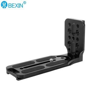 새로운 삼각대 수직 클램핑 플레이트 범용 L 자형 퀵 마운트 하단 나사 구멍 링크 설치 안정기