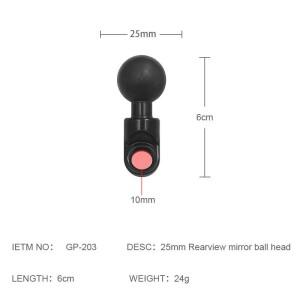 Motocycle 백미러 브래킷 용 1 인치 25mm 볼 어댑터가있는 각진 헤드 램 마운트 지지대