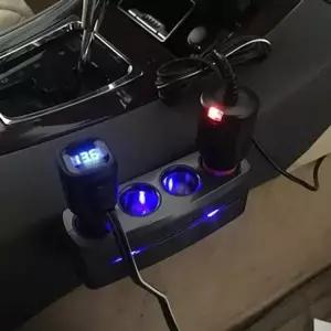 [셀러에이드]LED 차량용충전기 4소켓 차량용 시거잭 충전시거잭 자