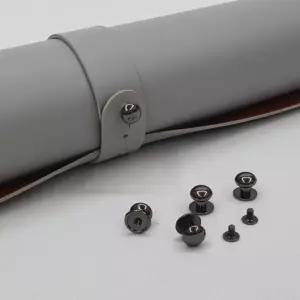 가죽공예 부자재 단추 솔트레지 흑니켈 10mm 5P J7