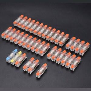 배선 단자 퀵 프레스 유형 전기 도킹 2 12 핀 나사 고정 소형 와이어 커넥터 푸시인 단자대