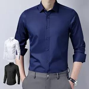 [모로엠]슬림핏 남성 긴팔 드레스 셔츠 ON-SHA-QWFN0XH0