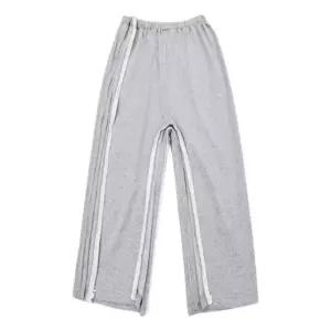 노인 환자용 편안한 검진복 상의 바지 트임 디자인 지퍼 버클