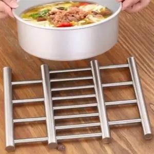 식기받침대 더블스텐냄비받침대접이식2단뚝배기받침