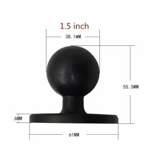 Jadkinsta 1.5 인치 볼 헤드 어군 탐지기 브래킷 Fishfinder 장착 이중 소켓 암 라운드베이스 카약 보트 사