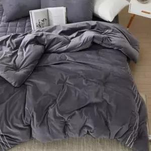 이불도매 피어 극세사 이불패드세트 K 킹 차콜
