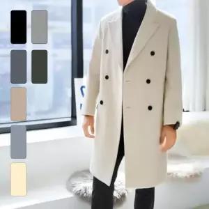 겨울코트 남자 정장 가을겨울 세미 오버핏 롱 울더블코트_BL023