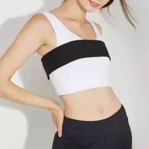 런브라 가슴고정밴드 후크조절형 처짐방지 스포츠브라 윗밴드