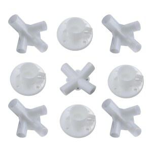 ORTVS 가제보 차양 텐트 피트 코너 센터 커넥터, 25/19mm 파티오 캠핑 캐노피 교체 부품 9피스 세트