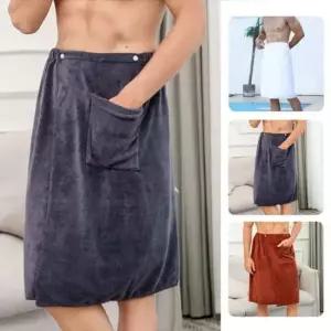골프샤워가운 남성 극세사 스커트 샤워 가운 골프 찜질방 치마 1P