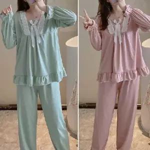 파자마파티 여자 레이스 수면 잠옷 데일리 실내복 파자마