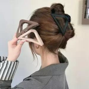 헤어스타일링 삼각 모던 집게 머리핀 데일리 헤어 스타일링 1P