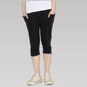 여성 7부 TR면 바지 캐주얼 국산 포켓 밴딩 여름 팬츠