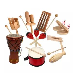 어린이 합주 젬베 마라카스 원목악기 세트 학습 장난감 유치원 창의력 놀면서배우기