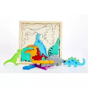 3살 남아 감각발달 원목교구 공룡그림 퍼즐 엄마랑 우드 어린이집 장난감 인지강화