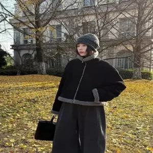 겨울 여사친 데일룩 코트 모피 루즈 차이나 세무 숏 보온 상의 DAOL4