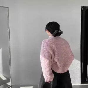 여성용 니트 울 가을 데일룩 코트 모피 강좌 특수사 스웨터 겨 도톰 DAOL4