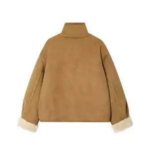 여성 추동 데일룩 모피 코트 스웨이드 양면 라이크 DAOL4