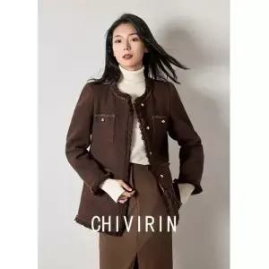 여자 울 가을 빈티지 오피스룩 데일룩 코트 모피 클래식 핏 재킷 겨 DAOL4