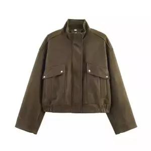 여성 추동 스웨이드 코트 잠바 집업야구항공 데일룩 차이나 자켓 지퍼 DAOL4